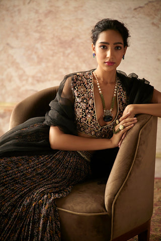 Ridhi Mehra-Black Lehenga Set With Dupatta-INDIASPOPUP.COM