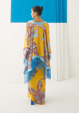 Studio Rigu-Yellow Aphrodite Kimono Cape-INDIASPOPUP.COM