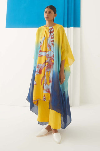 Studio Rigu-Leheriya Organza Cape-INDIASPOPUP.COM