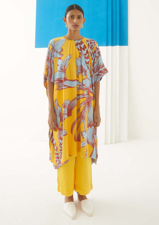 Studio Rigu-Aphrodite Kimono Kurta And Trousers-INDIASPOPUP.COM