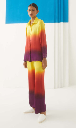 Studio Rigu-Multicolor Tie Dye Shirt And Trousers-INDIASPOPUP.COM