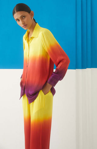 Studio Rigu-Multicolor Tie Dye Shirt And Trousers-INDIASPOPUP.COM
