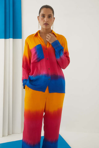Studio Rigu-Sunset Tie Dye Shirt And Trousers-INDIASPOPUP.COM