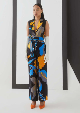 Studio Rigu-Black Starry Night Blazer With Trouser-INDIASPOPUP.COM