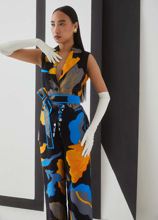 Studio Rigu-Black Starry Night Blazer With Trouser-INDIASPOPUP.COM