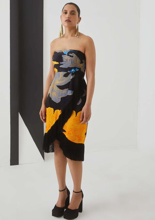 Studio Rigu-Black Midnight Off Shoulder Dress-INDIASPOPUP.COM