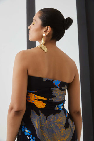 Studio Rigu-Black Midnight Off Shoulder Dress-INDIASPOPUP.COM