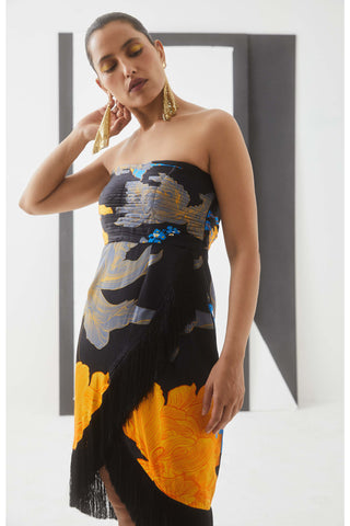 Studio Rigu-Black Midnight Off Shoulder Dress-INDIASPOPUP.COM