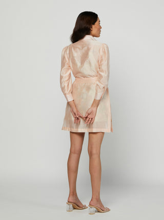Meadow-Pink Coat Dress With Slip Dress-INDIASPOPUP.COM