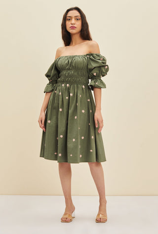 Meadow-Sage Green Dress-INDIASPOPUP.COM