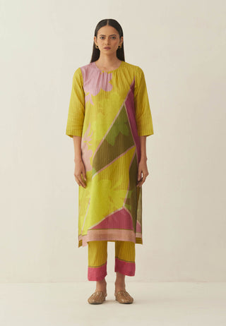 Shivani Bhargava-Multicolour Silk Floral Kurta And Pant-INDIASPOPUP.COM