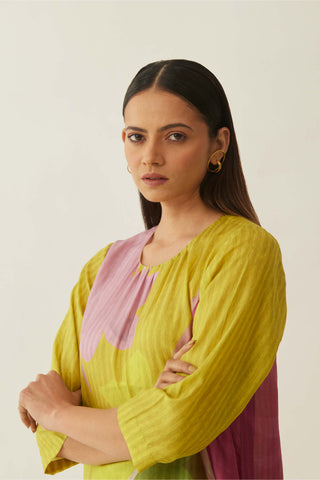 Shivani Bhargava-Multicolour Silk Floral Kurta And Pant-INDIASPOPUP.COM