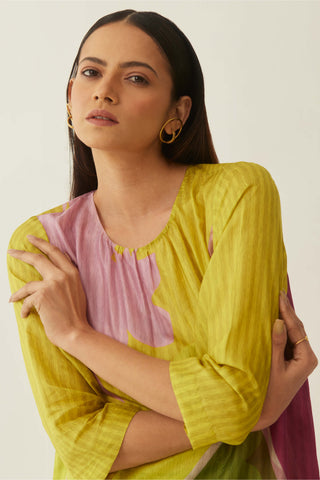 Shivani Bhargava-Multicolour Silk Floral Kurta And Pant-INDIASPOPUP.COM
