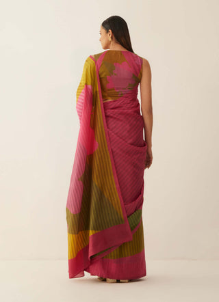 Shivani Bhargava-Multicolor Natural Silk Sari And Unstitched Blouse-INDIASPOPUP.COM