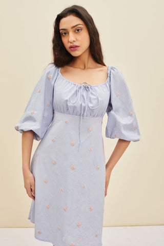 Meadow-Light Blue Sierra Dress-INDIASPOPUP.COM