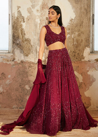 Shloka Khialani-Jane Plum Purple Lehenga Set-INDIASPOPUP.COM