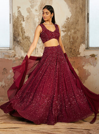Shloka Khialani-Jane Plum Purple Lehenga Set-INDIASPOPUP.COM