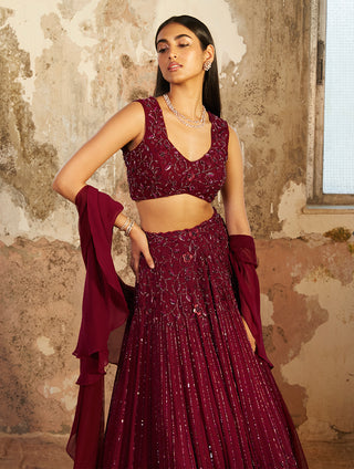 Shloka Khialani-Jane Plum Purple Lehenga Set-INDIASPOPUP.COM