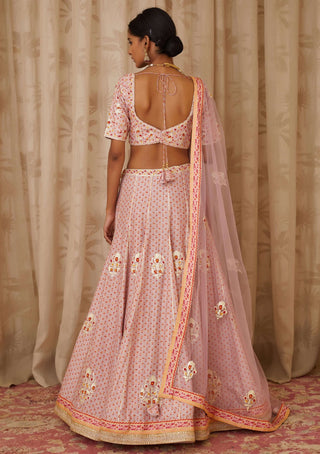 Shyam Narayan Prasad-Purple Embroidered Lehenga Set-INDIASPOPUP.COM