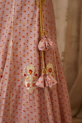 Shyam Narayan Prasad-Purple Embroidered Lehenga Set-INDIASPOPUP.COM