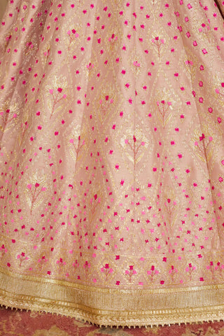 Shyam Narayan Prasad-Pink Embroidered Lehenga Set-INDIASPOPUP.COM