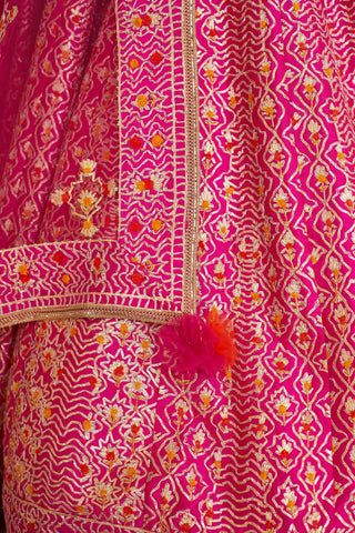 Shyam Narayan Prasad-Pink Embroidered Lehenga Set-INDIASPOPUP.COM