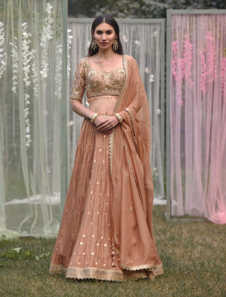 Shyam Narayan Prasad-Neutral Pink Embroidered Lehenga Set-INDIASPOPUP.COM