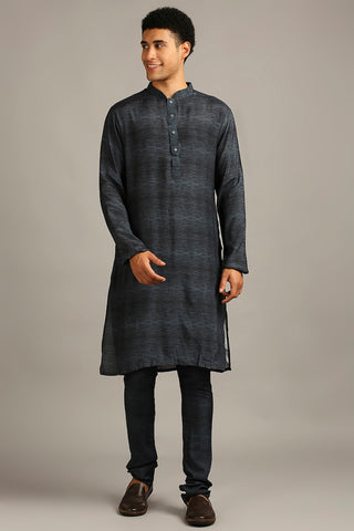 Soup By Sougat Paul-Cloud Printed Bundi With Kurta Set-INDIASPOPUP.COM