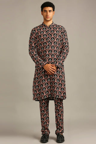 Soup By Sougat Paul-Ethnic Folklore Printed Kurta Set-INDIASPOPUP.COM