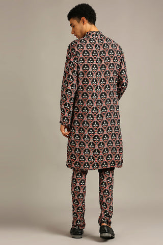 Soup By Sougat Paul-Ethnic Folklore Printed Kurta Set-INDIASPOPUP.COM