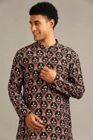 Soup By Sougat Paul-Ethnic Folklore Printed Kurta Set-INDIASPOPUP.COM