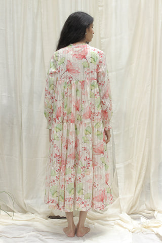 Shivani Bhargava-Floral Print Magnolia Long Dress-INDIASPOPUP.COM