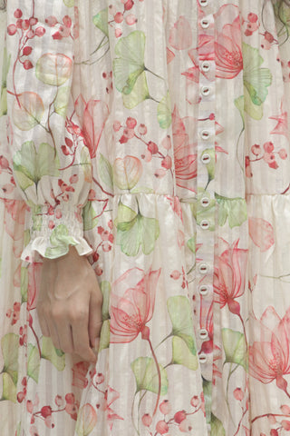 Shivani Bhargava-Floral Print Magnolia Long Dress-INDIASPOPUP.COM