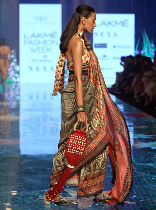 Rajdeep Ranawat-Rose Pink Pre Draped Saree-INDIASPOPUP.COM