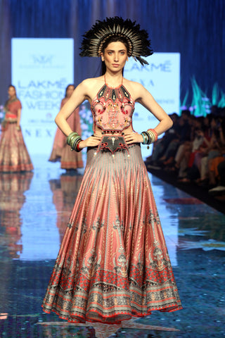 Rajdeep Ranawat-Old Rose Pink Lehenga Set-INDIASPOPUP.COM