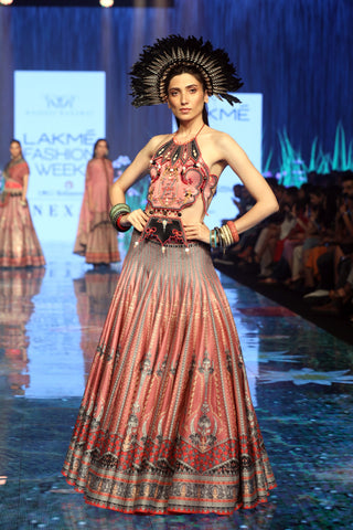 Rajdeep Ranawat-Old Rose Pink Lehenga Set-INDIASPOPUP.COM