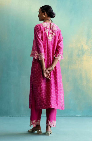 Shivani Bhargava-Pink Chanderi Kurta Set-INDIASPOPUP.COM