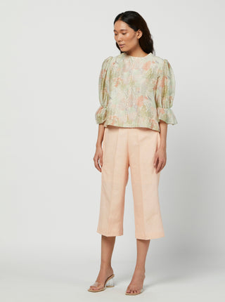Meadow-Pink Silk Chanderi Blouse-INDIASPOPUP.COM