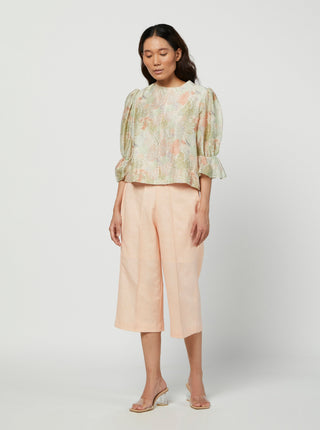 Meadow-Pink Silk Chanderi Blouse-INDIASPOPUP.COM