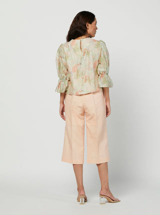 Meadow-Pink Silk Chanderi Blouse-INDIASPOPUP.COM