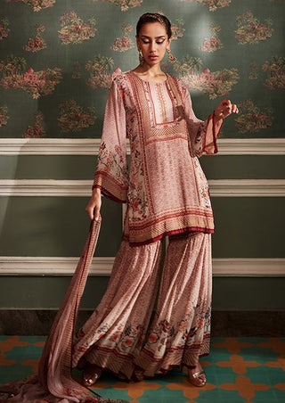 Kalista-Asmaa Mauve Pink Gharara Set-INDIASPOPUP.COM