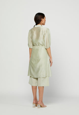 Meadow-Green Embroidered Tunic Set-INDIASPOPUP.COM