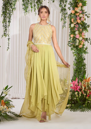 Nidhika Shekhar-Hariyali Green Kurta Set-INDIASPOPUP.COM
