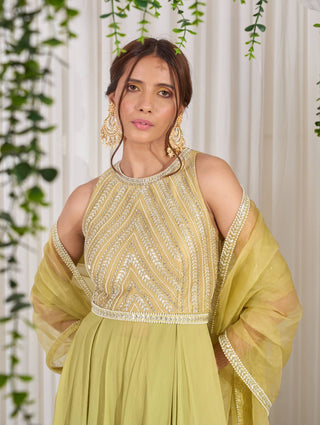 Nidhika Shekhar-Hariyali Green Kurta Set-INDIASPOPUP.COM