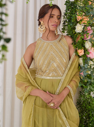 Nidhika Shekhar-Hariyali Green Kurta Set-INDIASPOPUP.COM