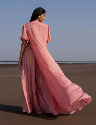 Ease-Mauve Embroidered Sharara With Blouse And Jacket-INDIASPOPUP.COM