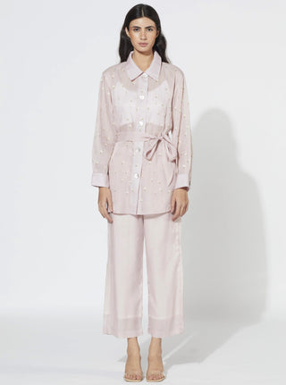 Meadow-Violet Ice Embroidered  Co-Ord Set-INDIASPOPUP.COM