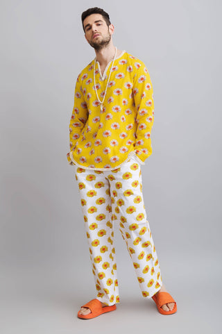 Nautanky-Daisy Printed Boho Shirt With Trouser-INDIASPOPUP.COM