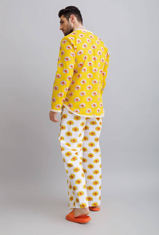 Nautanky-Daisy Printed Boho Shirt With Trouser-INDIASPOPUP.COM