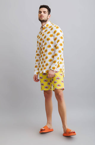 Nautanky-Daisy Printed Shirt With Lycra Shorts-INDIASPOPUP.COM
